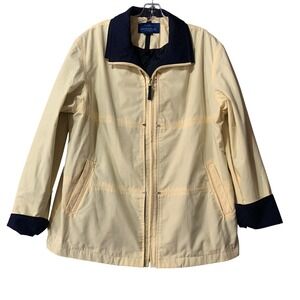 Mackintosh New England Lightweight Jacket‎ Raincoat Yellow Navy Size L Coastal